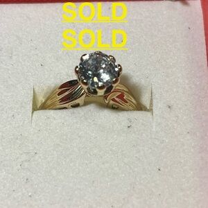 14K Gold w/ 2 carrot moissanite